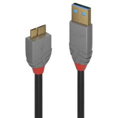 Lindy 1M USB 3.2 Type A to Micro-B Cable - 36766 - High-Speed Data Transfer
